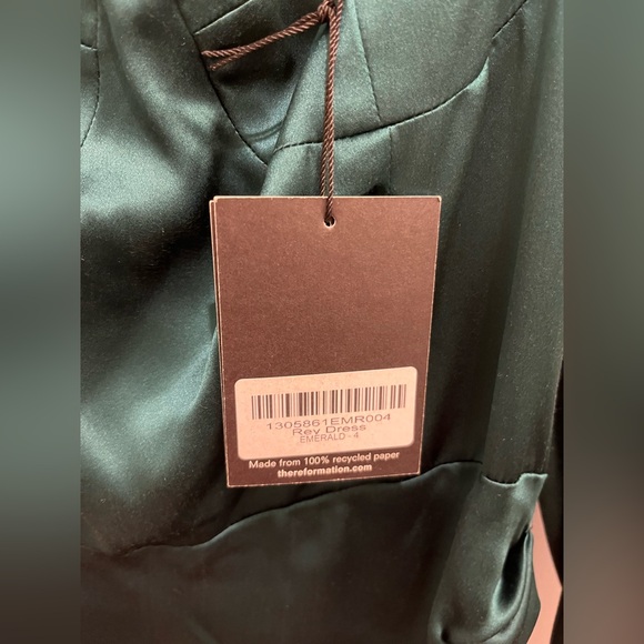 Reformation Rey Silk Long Sleeve Midi Dress 4 - Picture 7 of 10